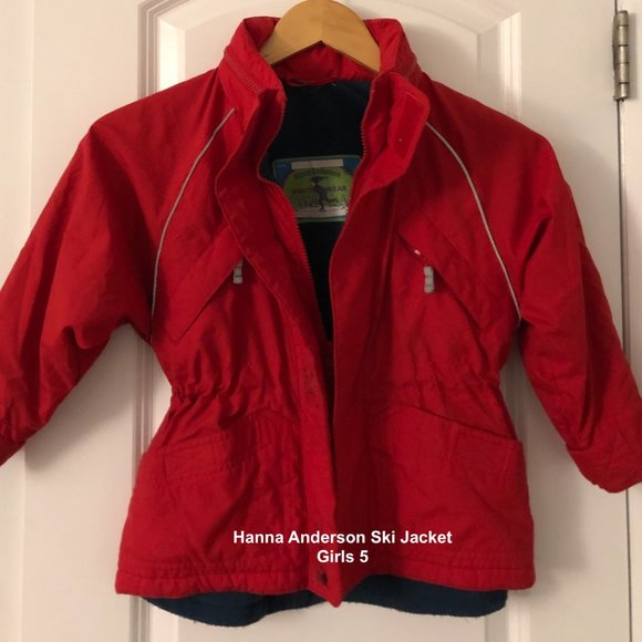 Hanna Anderson Fleece-lined Ski Jacket w/ Stowaway Hood Cinch Waist Sz 5 - Picture 1 of 1